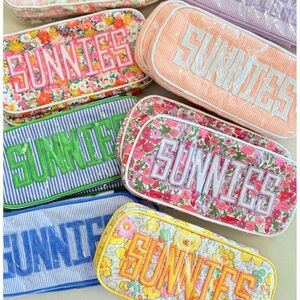 Walker Valentine - "Sunnies" Double Eyeglass Case in Yellow Flowers